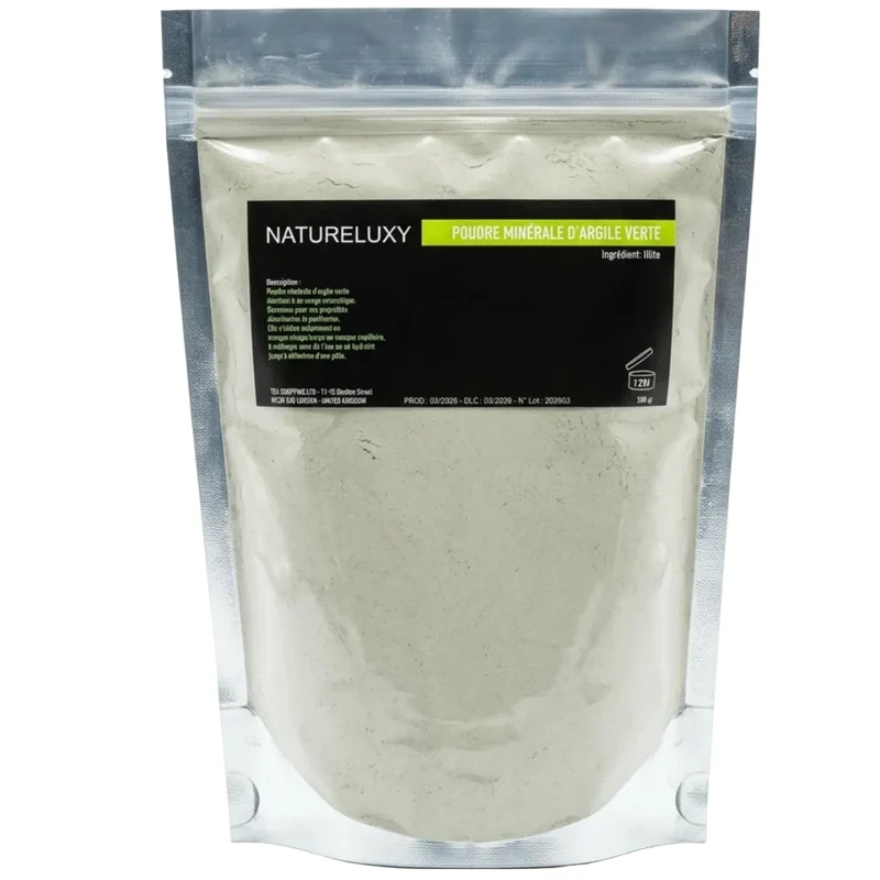 Green clay powder 500g – External use (face, hair, baths)