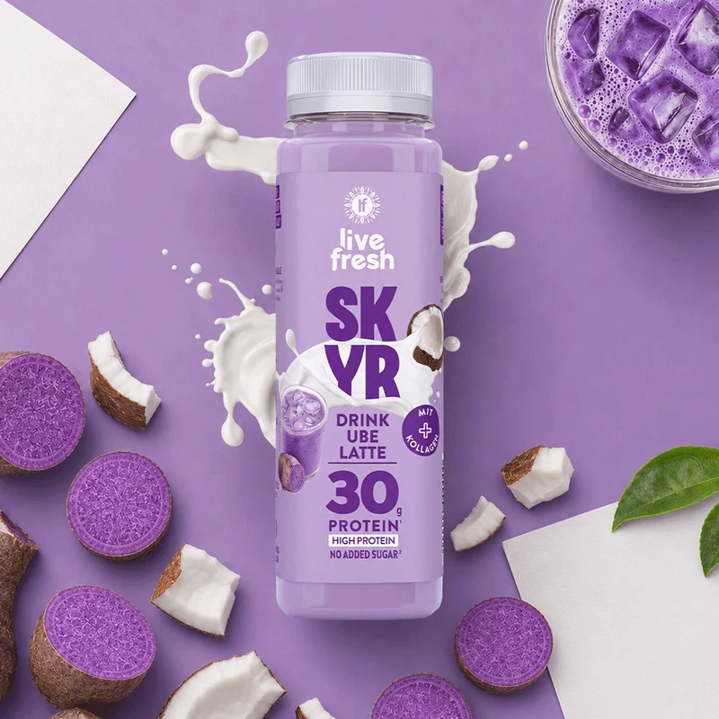 Skyr Protein Drink – Kokos Ube Latte Style – 30g Protein